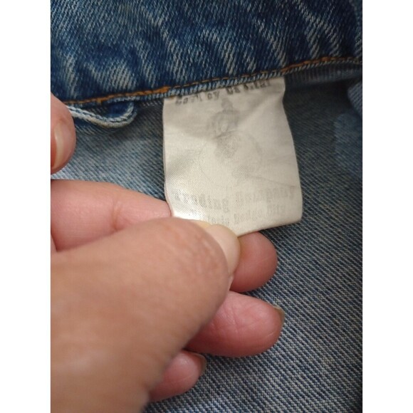 Port Authority Denim Jacket Size L Made in USA Embroidered Dodge City Roundup - Picture 6 of 10